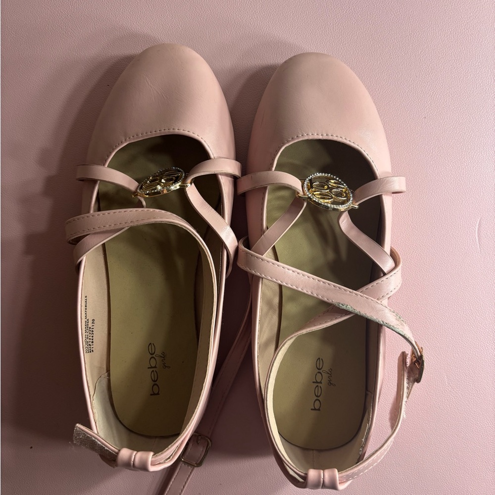 bebe Pink Mary Jane Flats